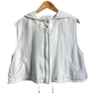 Cami NYC | White Linen Hooded Vest